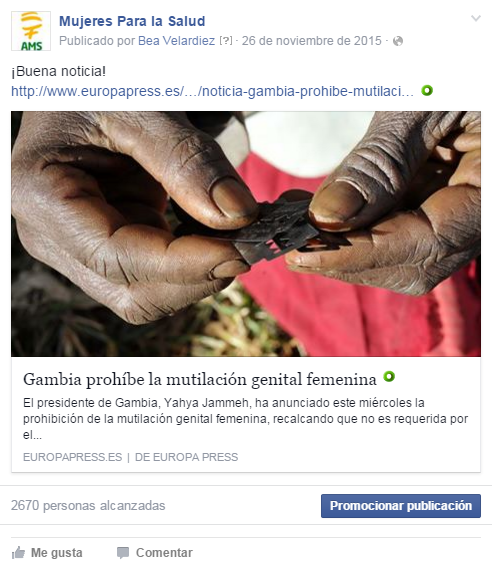 Gambia prohíbe la mutilación genital femenina