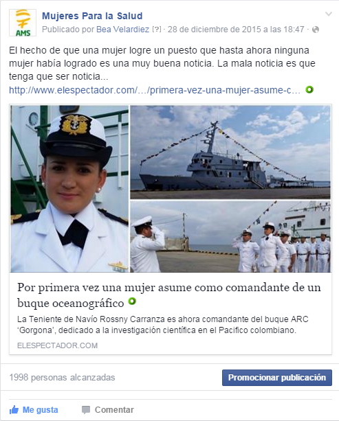 Primera mujer comandante de un buque oceanográfico